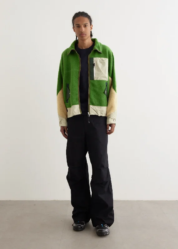 Men's Coats with Snap ButtonsWool Jersey Blouson