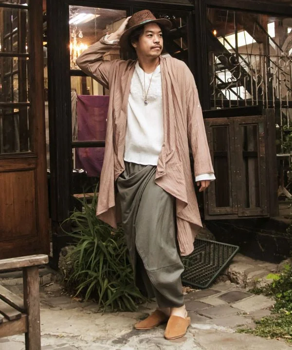 Men's Coats with Embroidered DetailsNew Staple Drape KIMONO