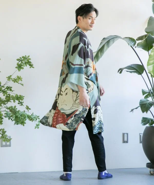 Men's Coats for Short MenUKIYOE HAORI Cardigan