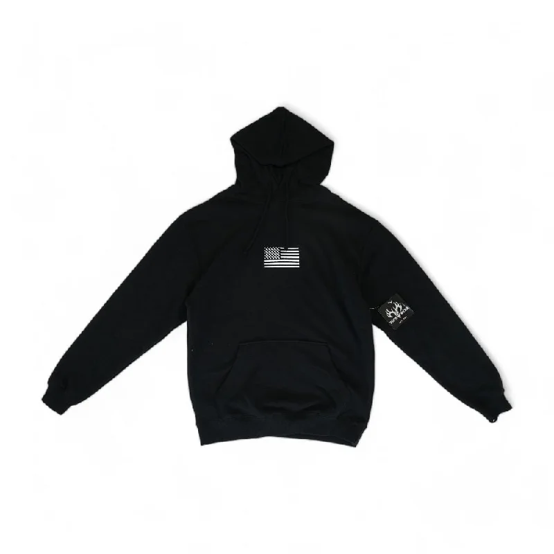 Men's Coats with Inner PocketsBlack Solid Hoodie Pullover