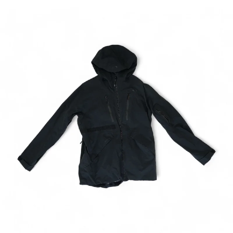 Men's Coats with Ripstop FabricBlack Solid Jacket