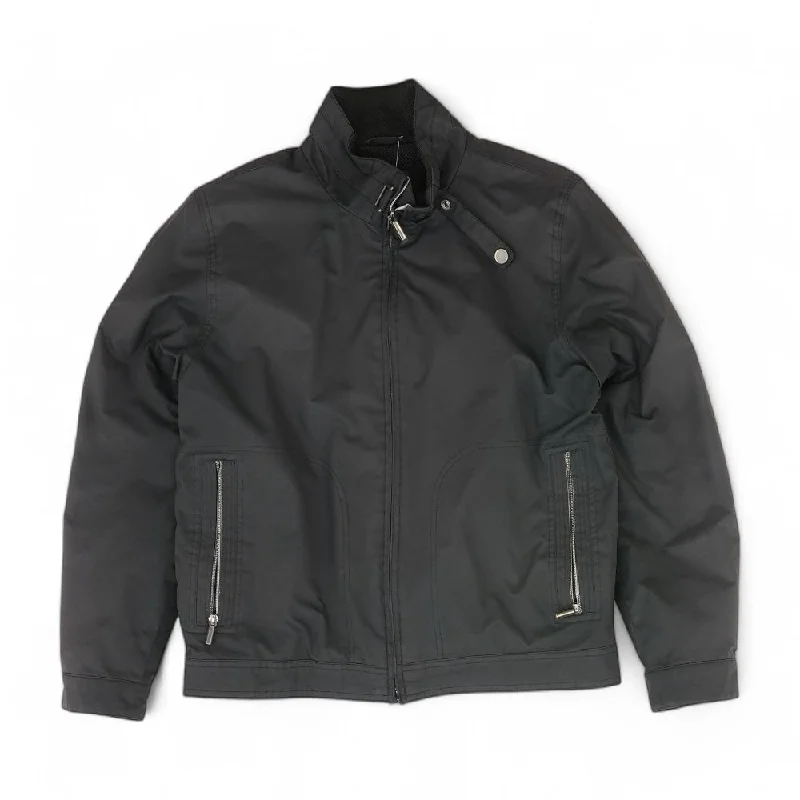 Men's Coats for Winter SportsBlack Solid Jacket