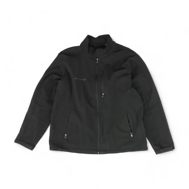 Men's Coats with Tactical FeaturesBlack Solid Jacket