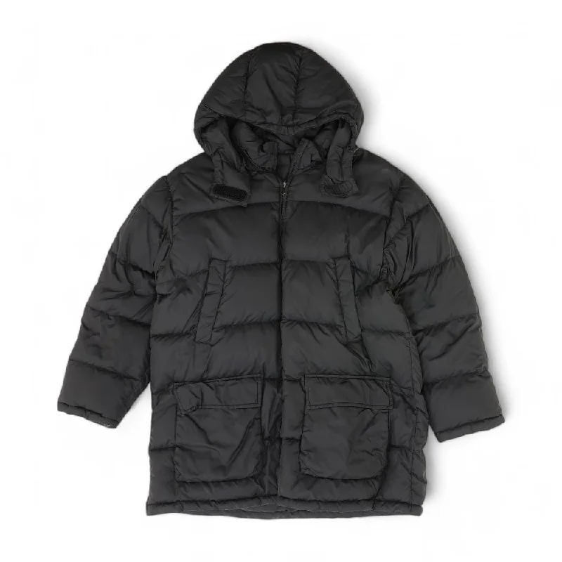 Men's Coats with VentilationBlack Solid Puffer Jacket