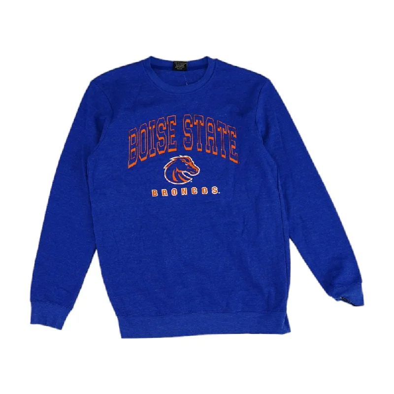 Men's Coats for City WearBlue Solid Boise State Broncos Sweatshirt