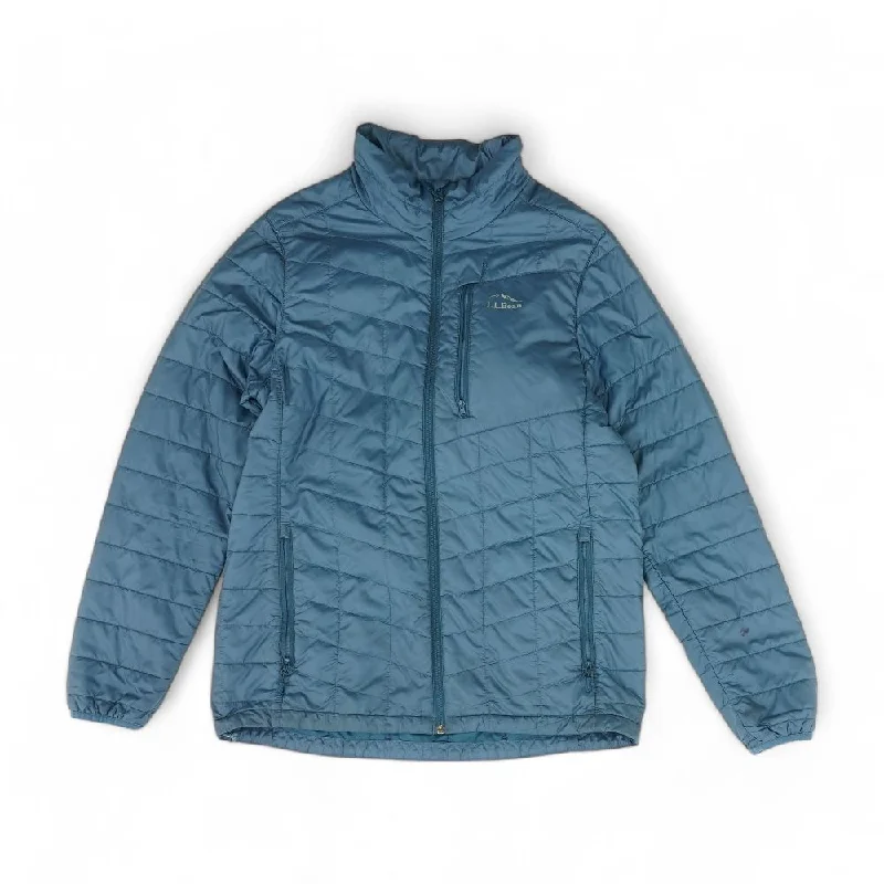 Men's Coats with Wind-Resistant FabricBlue Solid Puffer Jacket