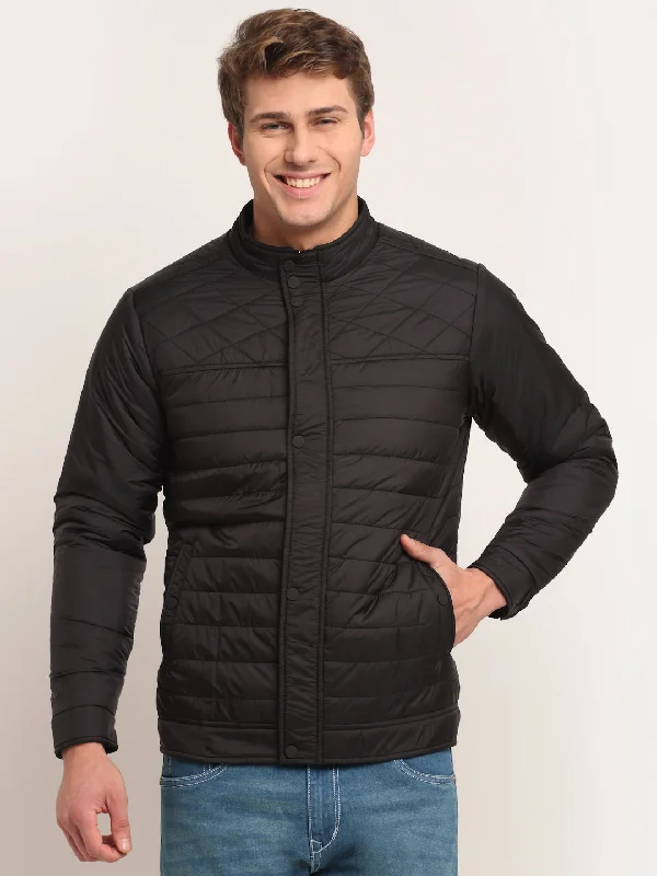 Men's Coats with Convertible CollarsMen's Black Jacket