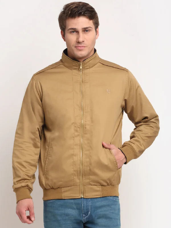 Men's Coats with Synthetic InsulationMen's Khaki Reversible Jacket