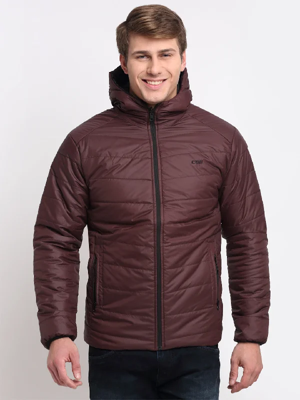 Men's Coats for WalkingMen's Wine Black Reversible Jacket