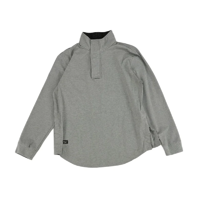 Cool Men's Pea CoatsGray Solid Active Pullover