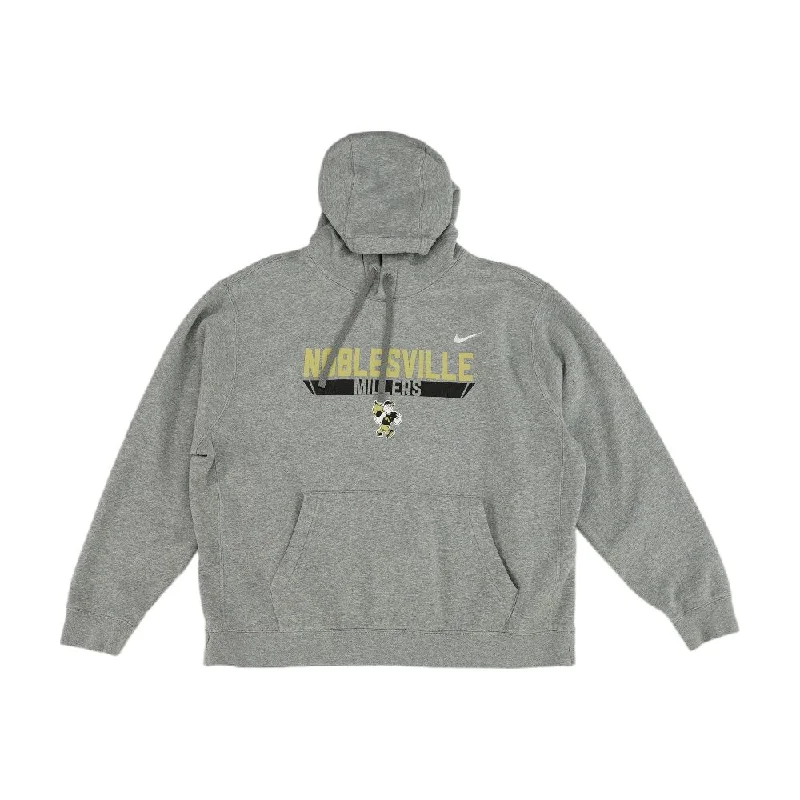 Men's Coats with Adjustable SleevesGray Solid Noblesville Millers Hoodie Pullover