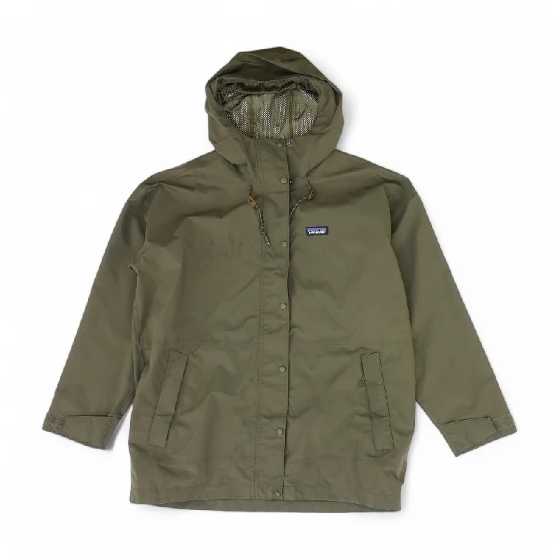 Men's Coats for WalkingGreen Solid Rain Jacket