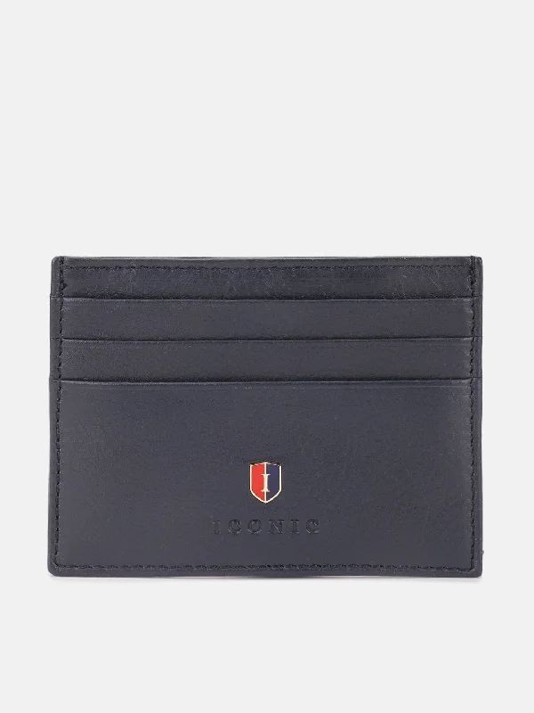 Men's Coats for BikingIconic Men Blue Solid Card Holder