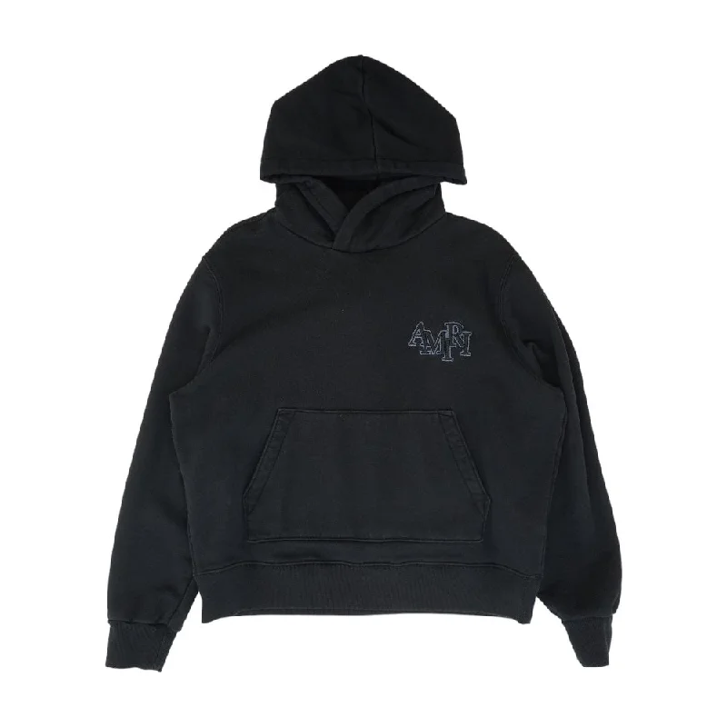 Men's Coats with PocketsStaggered Logo Hoodie