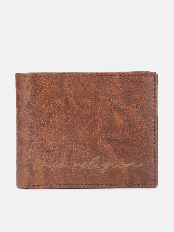 Men's Coats for SpringTrue Religion Men Brown Solid Bi-Fold Wallet