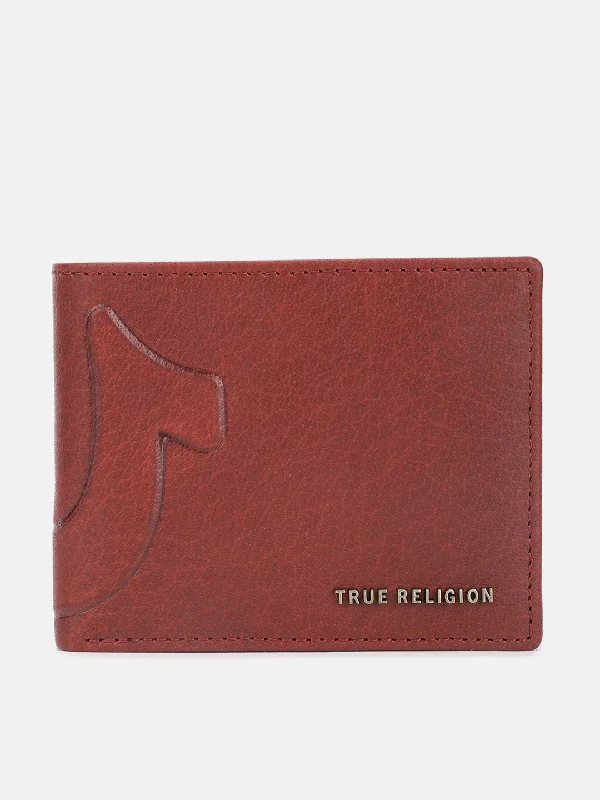 Men's Coats with Belted WaistsTrue Religion Men Red Textured Bi-Fold Wallet