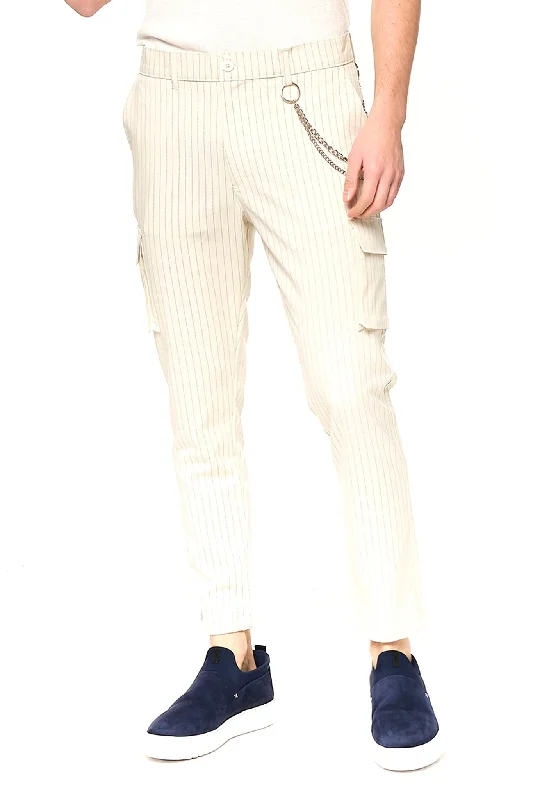 Men's Sweatpants for LoungingPinstriped Utility Pants - Stone