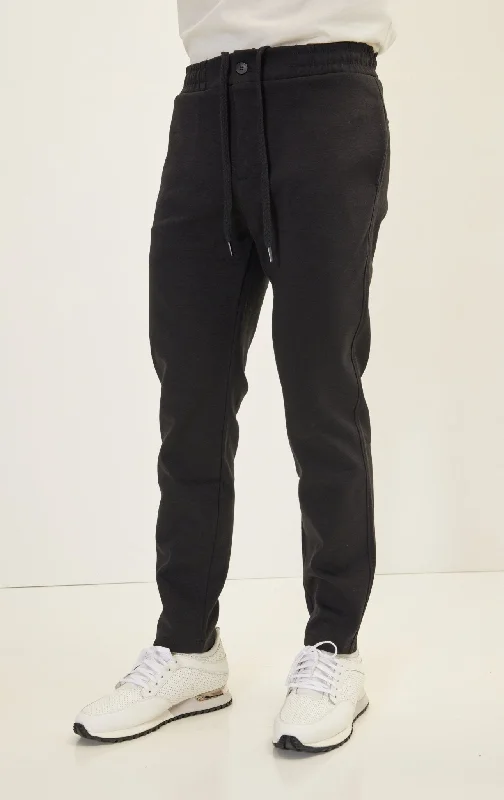 Men's Pants with Turn-Up CuffsBlack Jogger Pants