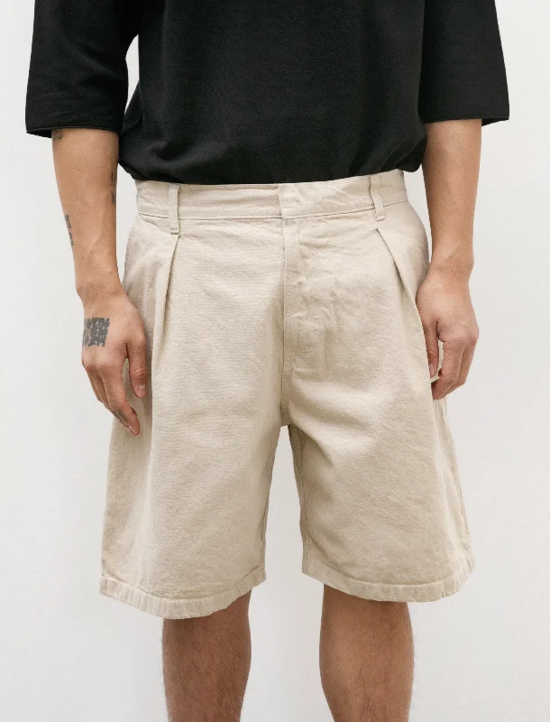 Men's Pants with Patch PocketsPage Shorts Stone Washed Denim Sand