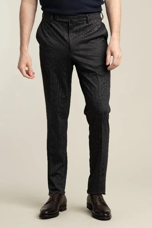 Men's Low-Waisted Pants for a Casual VibeBlack Print Dress Pants