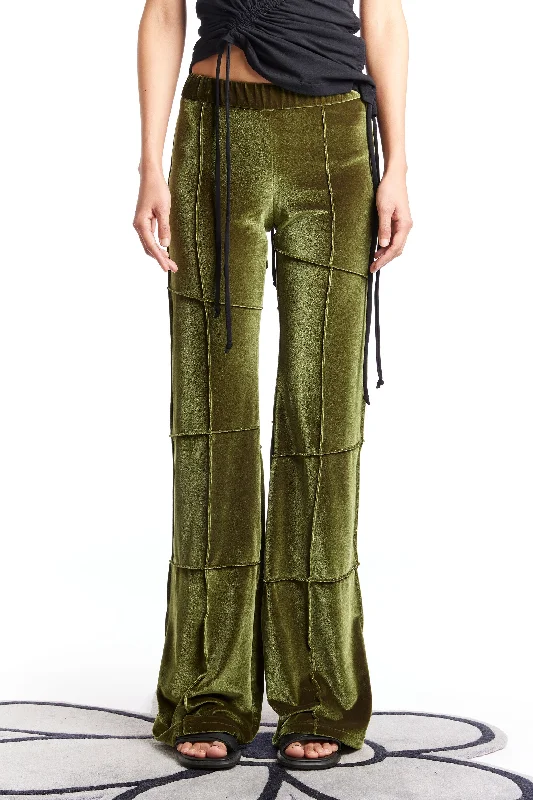 Men's Pants with Logo EmbossmentsSPIDER PANT FLARE OLIVE