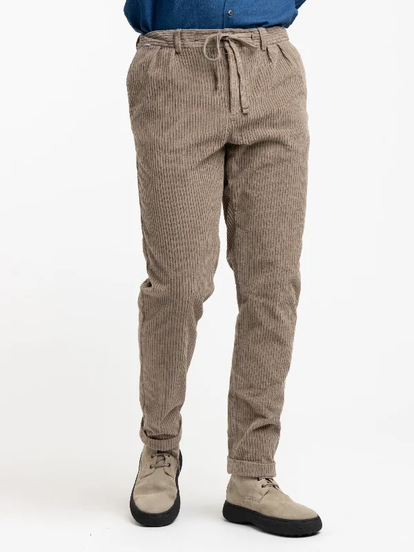 Classic Men's JeansTaupe Corduroy Jogger Pants