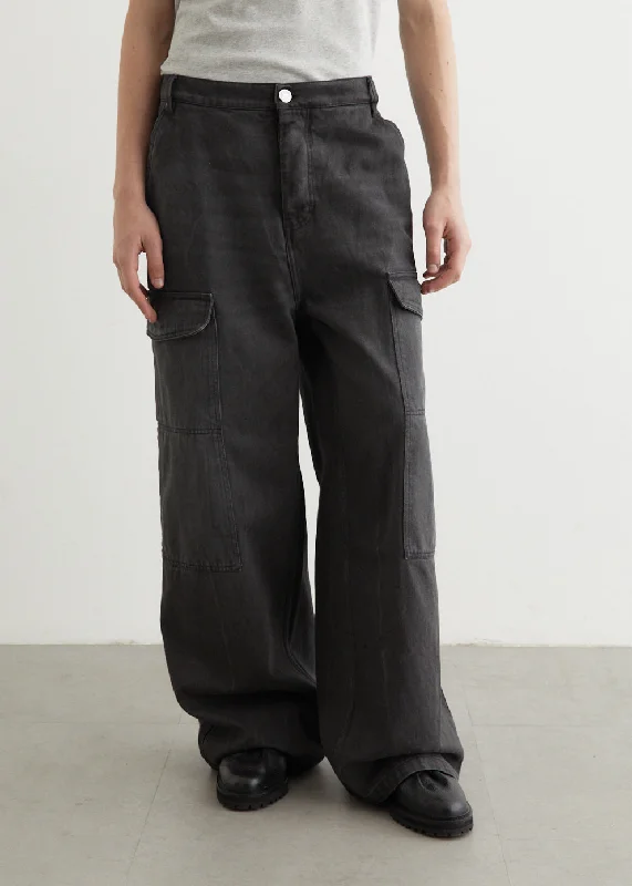 Men's Patterned Pants with Geometric DesignsWorker Baggy Pants